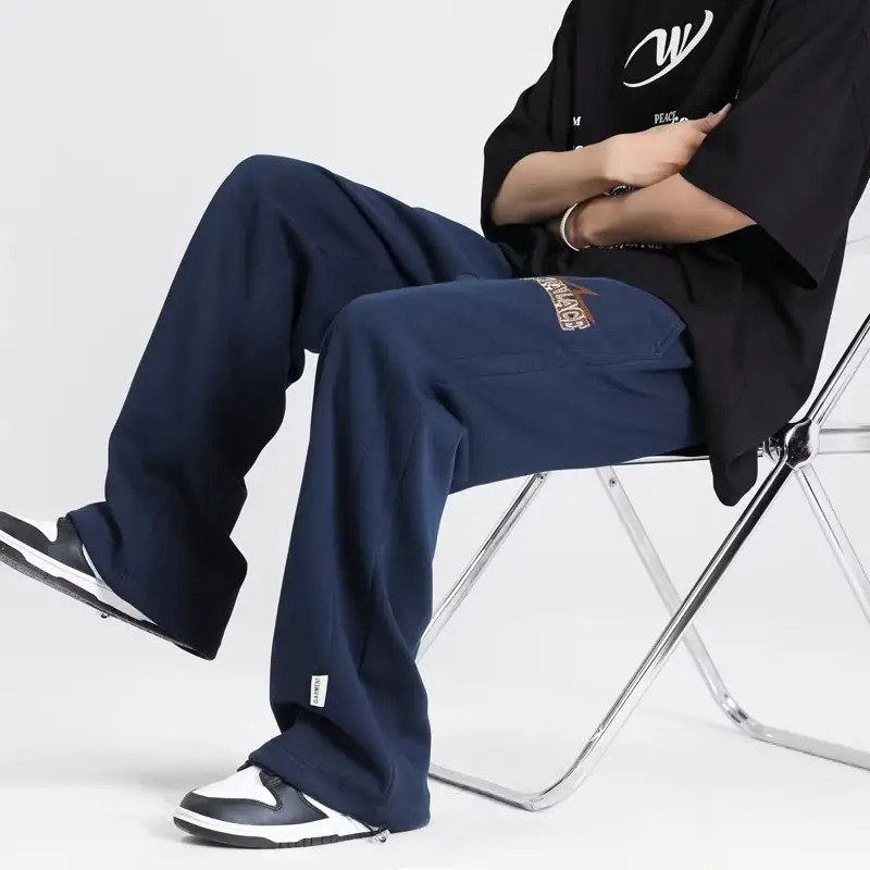 Men's American Style Loose Pants Cream Summer - Image 4