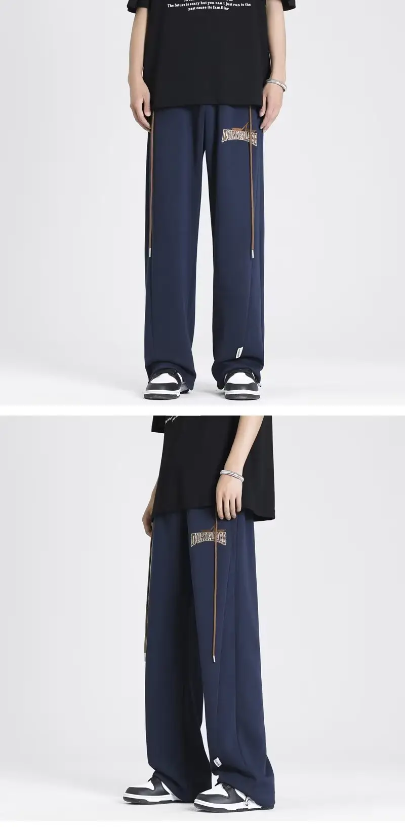 Men's American Style Loose Pants Cream Summer — feature 3