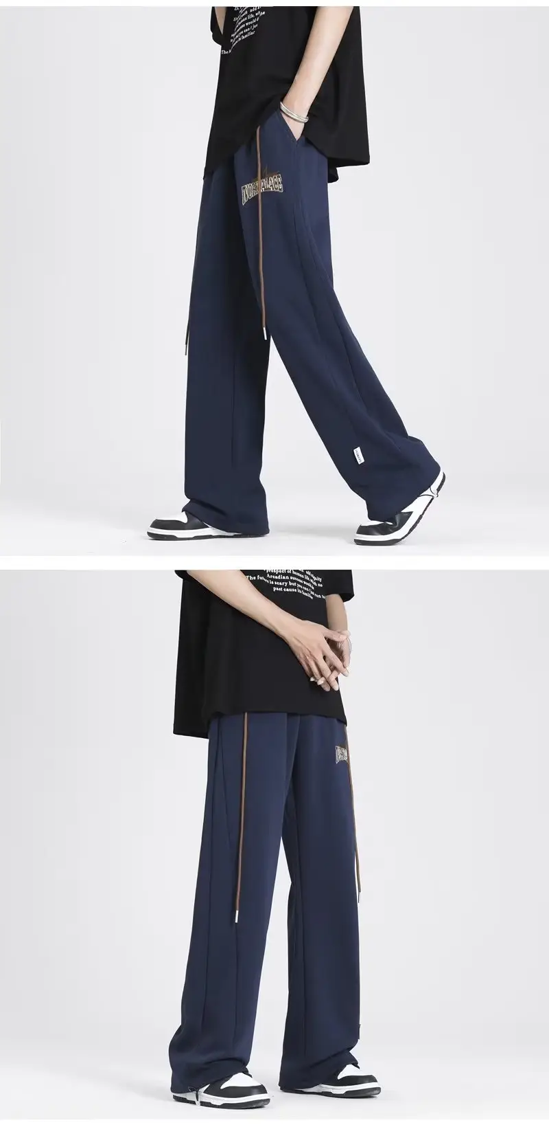 Men's American Style Loose Pants Cream Summer — feature 5