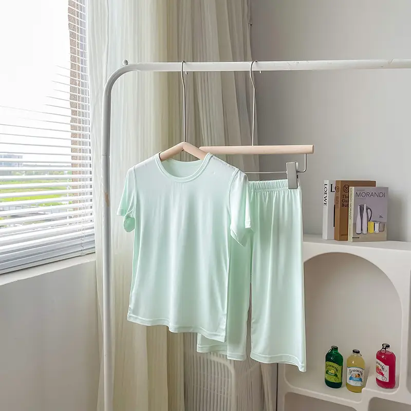 Children's Traceless Pajamas Set Lavender Air Conditioning - Image 3