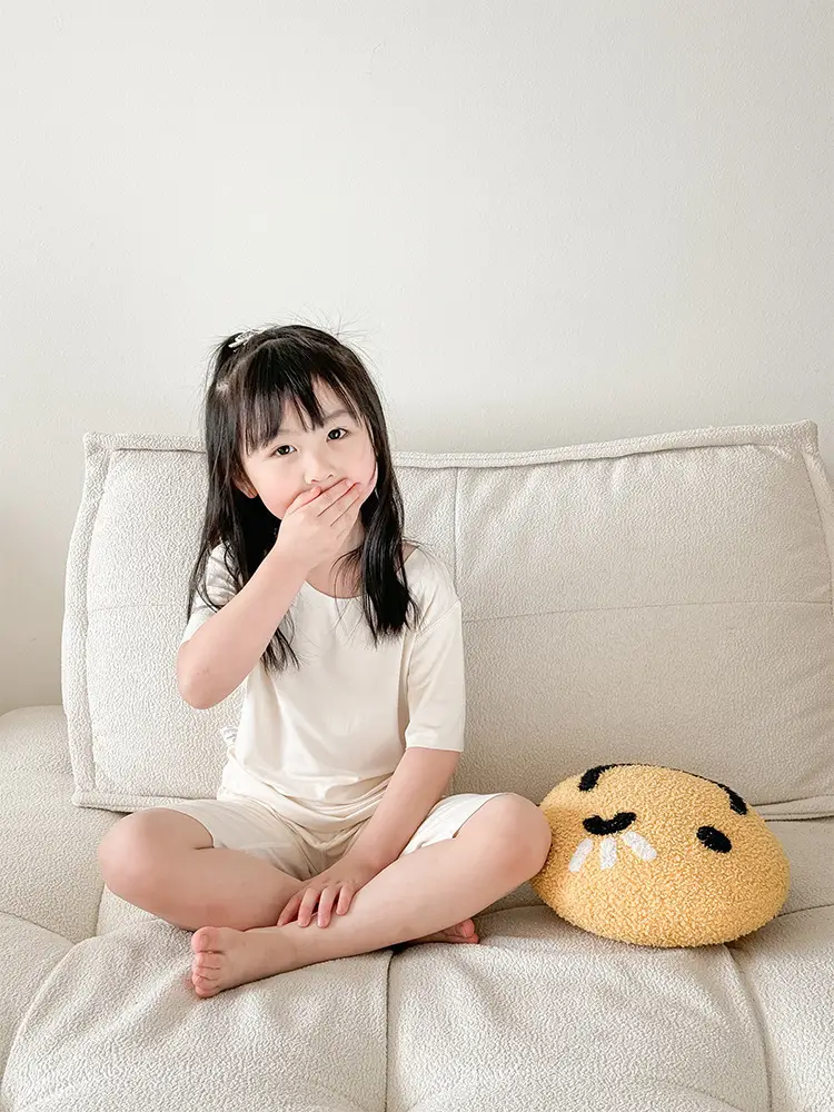 Children's Traceless Pajamas Set Lavender Air Conditioning - Image 7