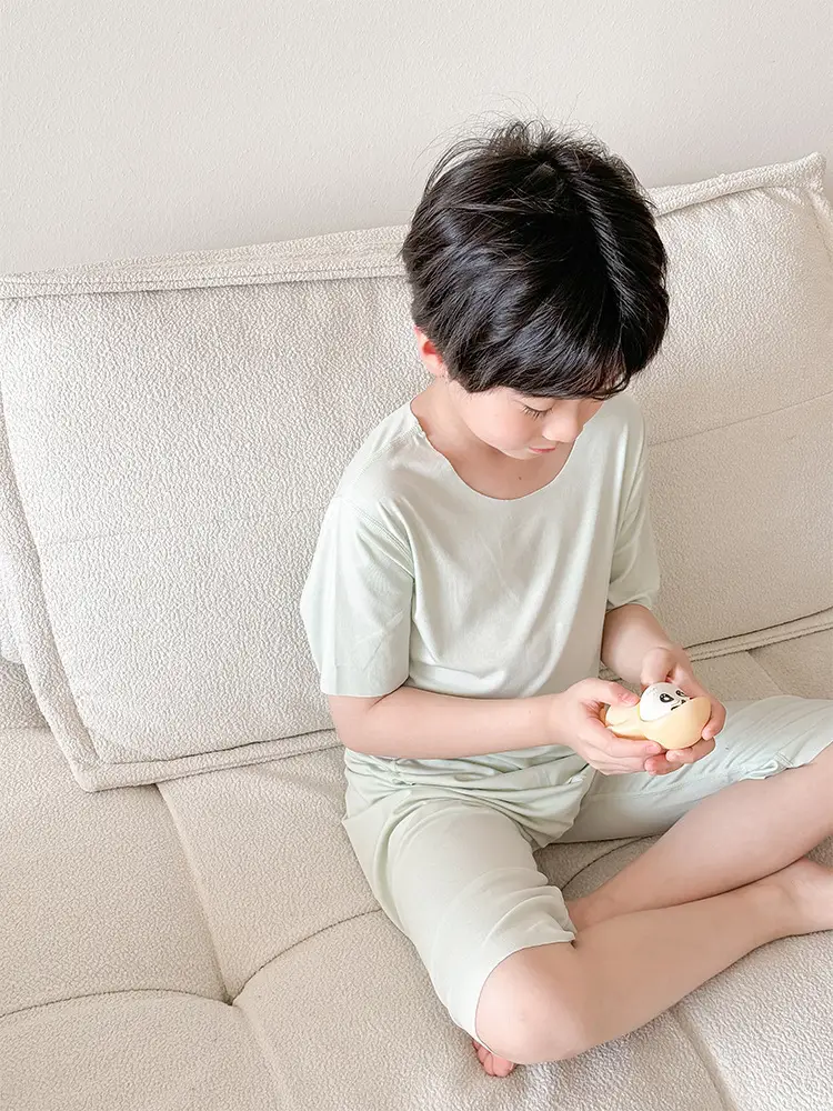 Children's Traceless Pajamas Set Lavender Air Conditioning - Image 8