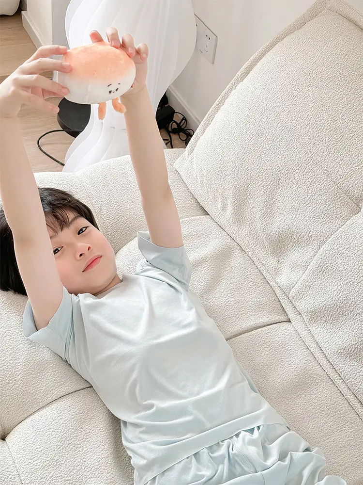 Children's Traceless Pajamas Set Lavender Air Conditioning - Image 9