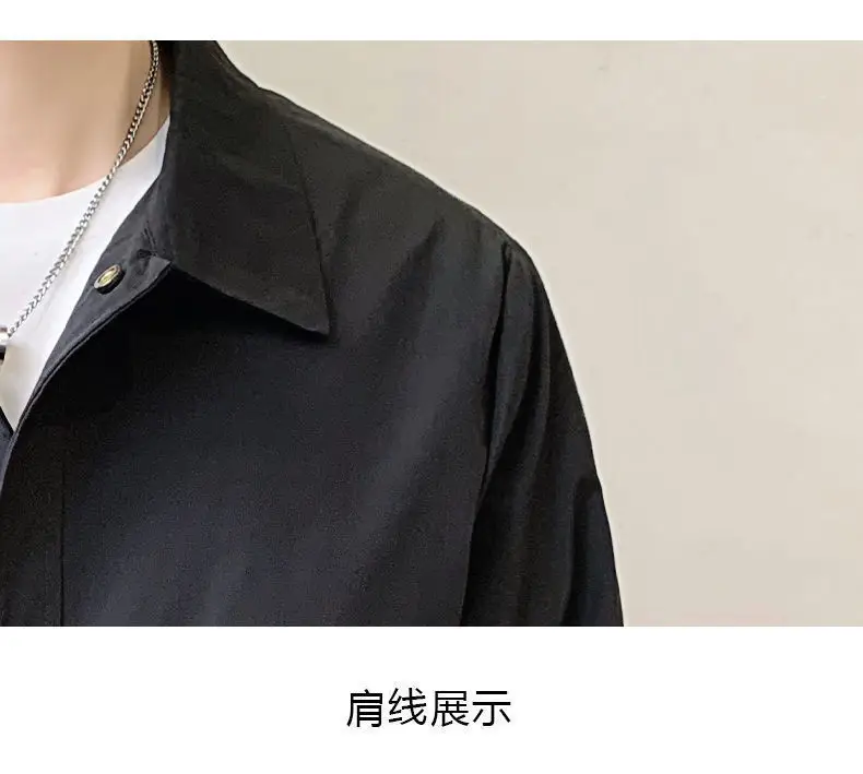 Men's Stand Collar Jacket Grey 2023 Spring New Casual Top — feature 7