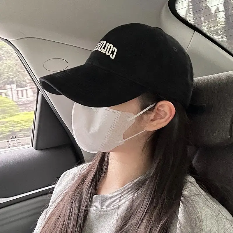 South Korea Embroidered Baseball Cap for Young Men Women Black Student - Image 9
