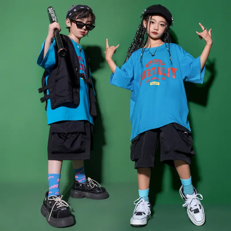 Girls Japanese Hip Hop Dance Shorts Black Cotton - Image 7