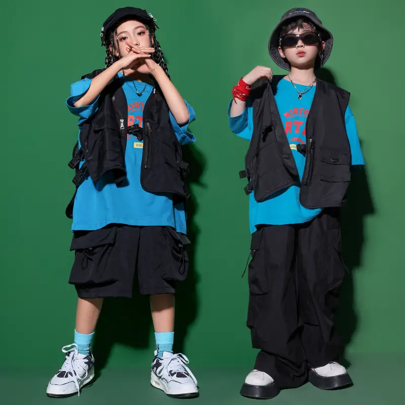 Girls Japanese Hip Hop Dance Shorts Black Cotton - Image 8