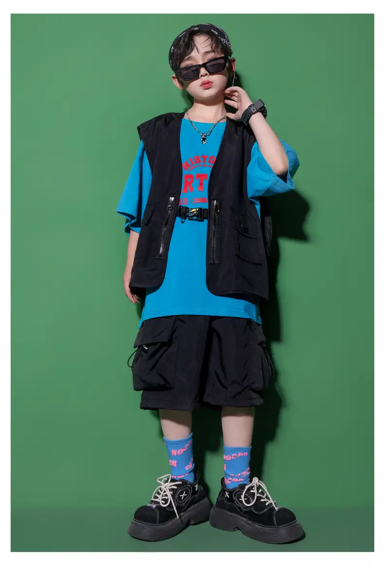 Girls Japanese Hip Hop Dance Shorts Black Cotton — feature 10
