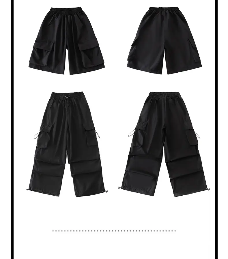 Girls Japanese Hip Hop Dance Shorts Black Cotton — feature 16