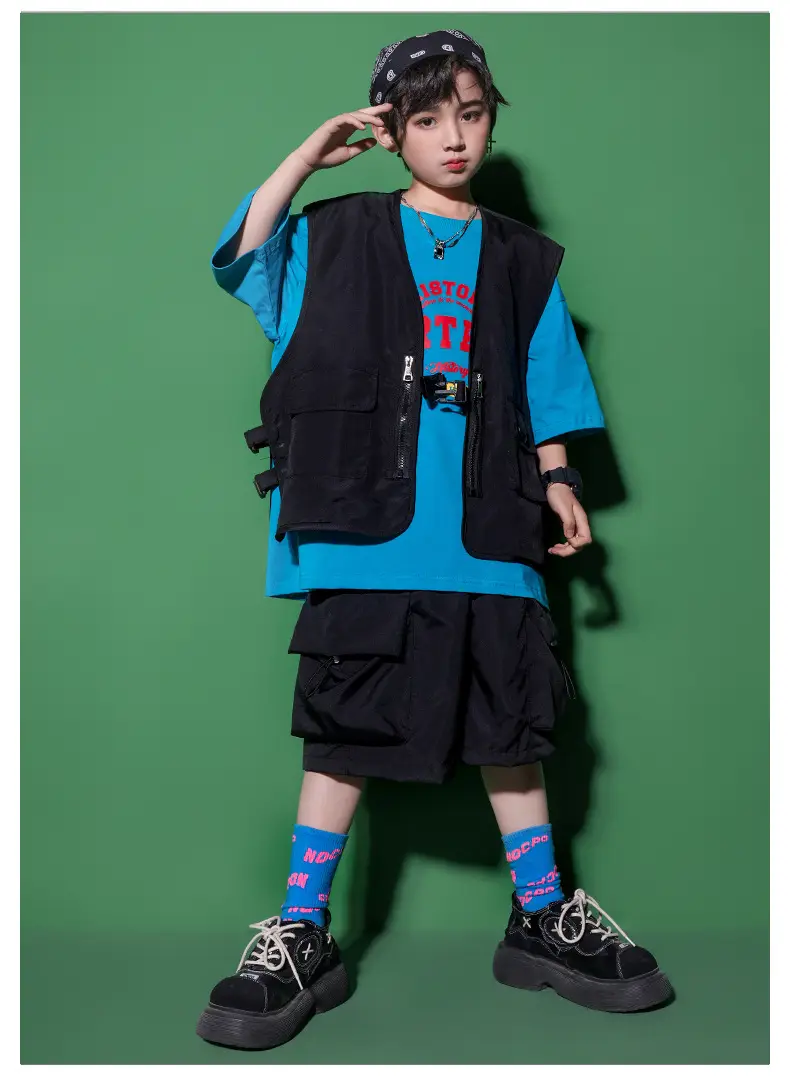 Girls Japanese Hip Hop Dance Shorts Black Cotton — feature 2