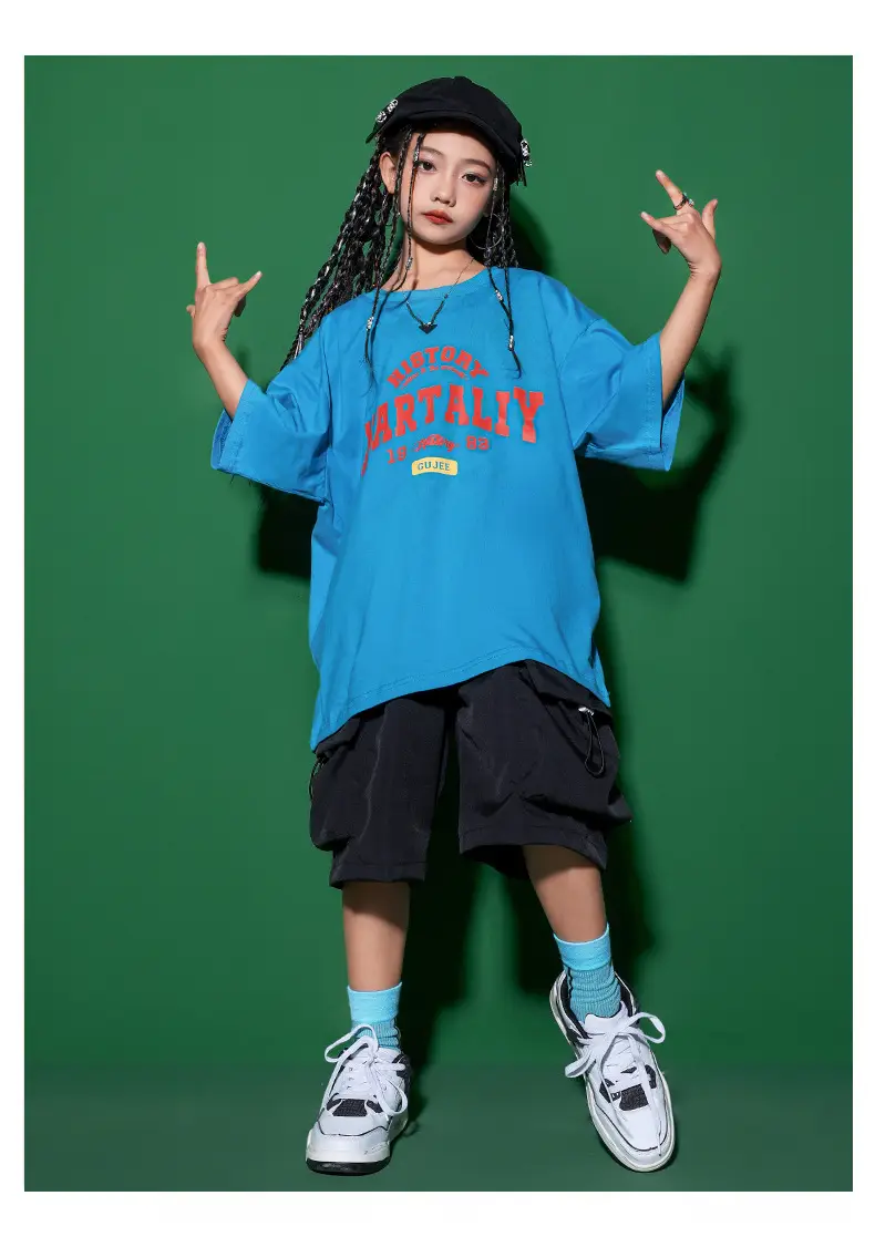 Girls Japanese Hip Hop Dance Shorts Black Cotton — feature 8