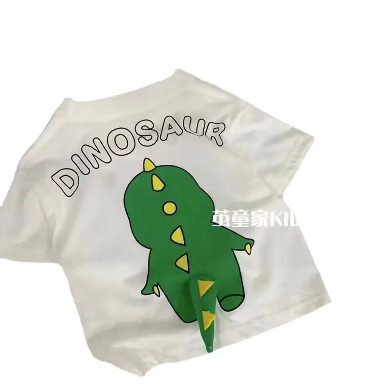 Boys Cotton Tiger Print Short Sleeve T-Shirt - Image 6