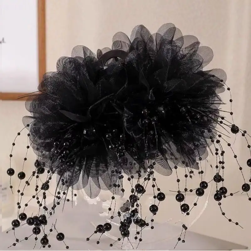 Fairy Pearl Feather Large Grab Clip Women's Hair - Image 29