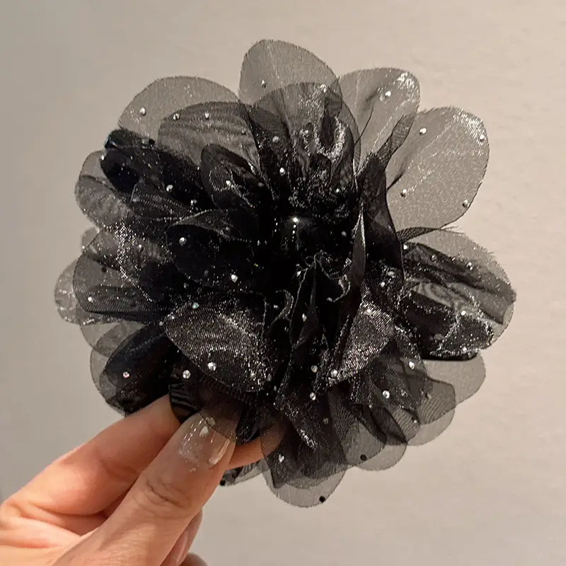 Fairy Pearl Feather Large Grab Clip Women's Hair - Image 46