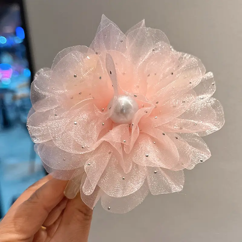 Fairy Pearl Feather Large Grab Clip Women's Hair - Image 47