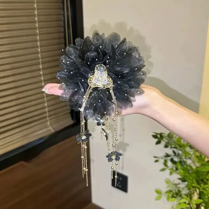 Fairy Pearl Feather Large Grab Clip Women's Hair - Image 48