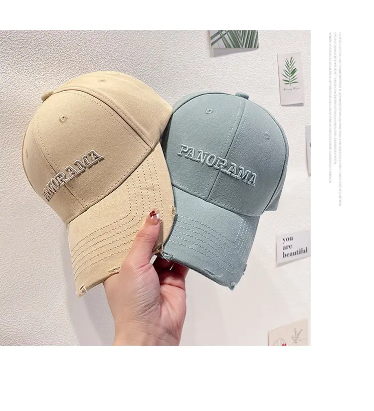 Korean Embroidered Baseball Cap Women Black White — feature 10