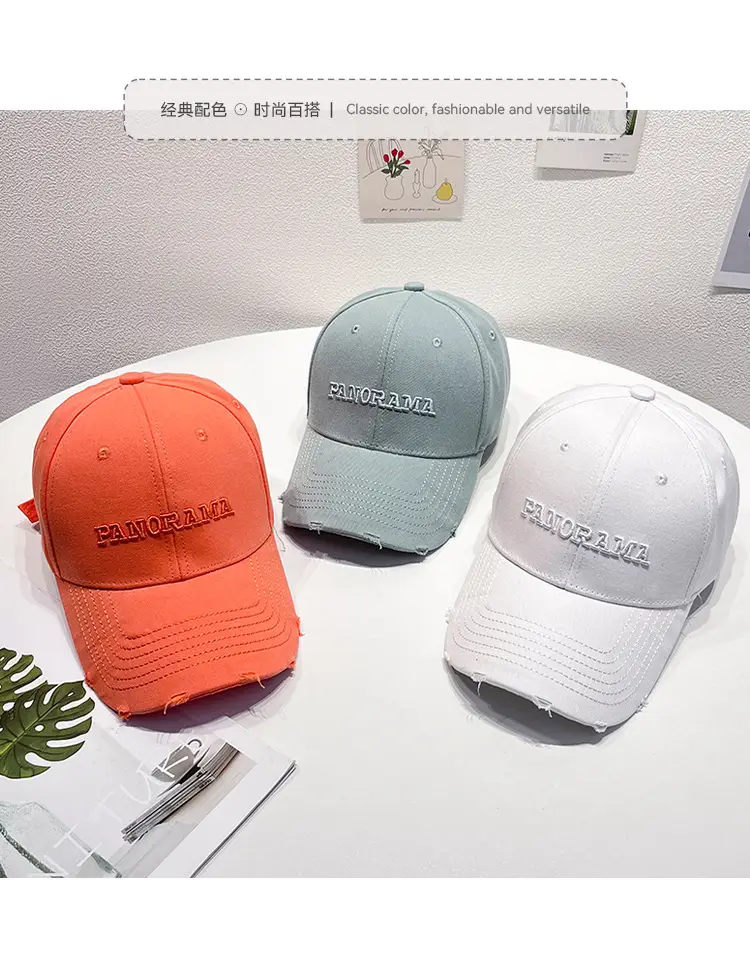 Korean Embroidered Baseball Cap Women Black White — feature 2