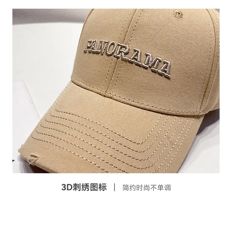 Korean Embroidered Baseball Cap Women Black White — feature 6