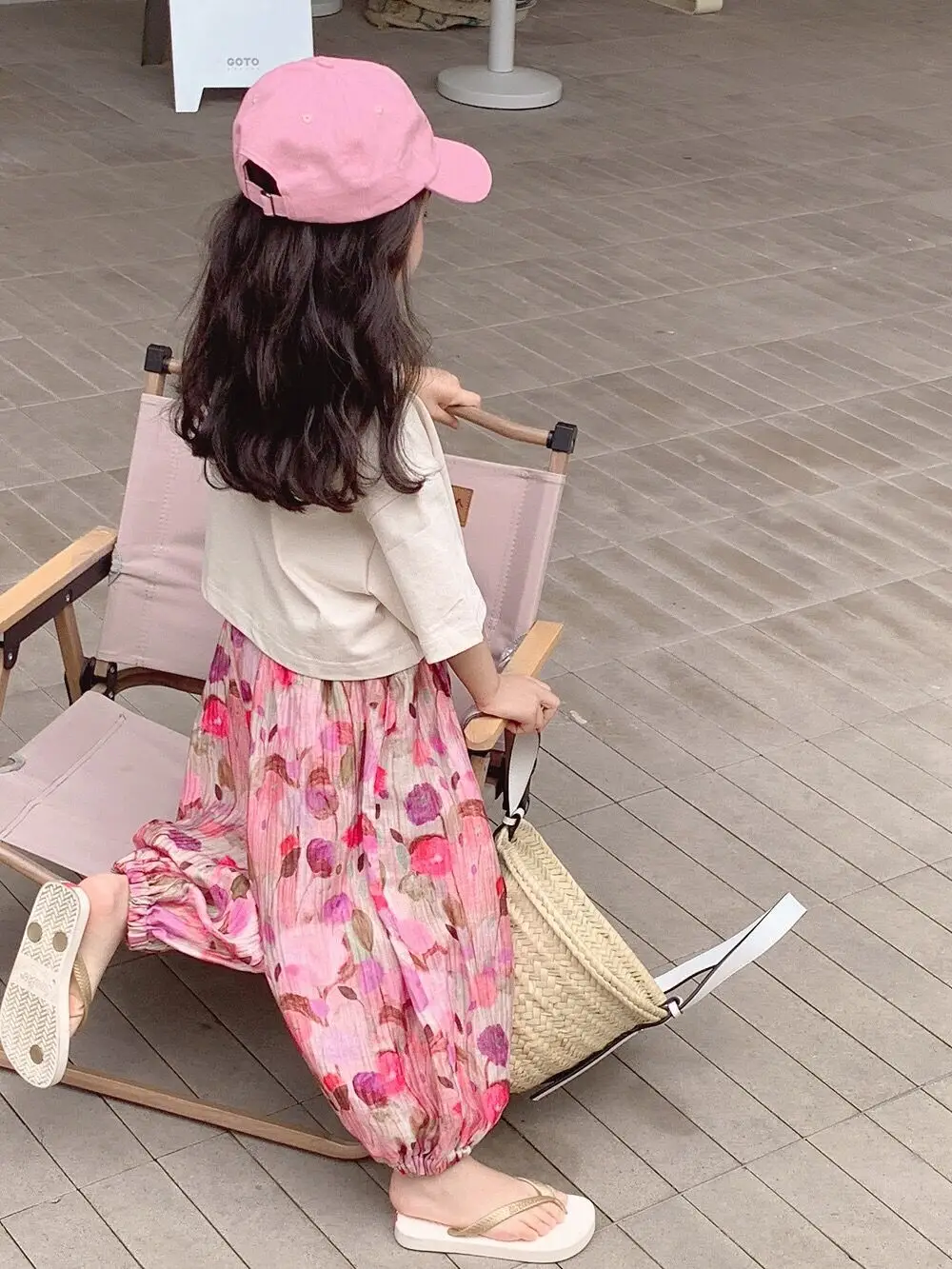 Korean Girl's 2Pc Printed Cotton Suit Summer 2023 - Image 4