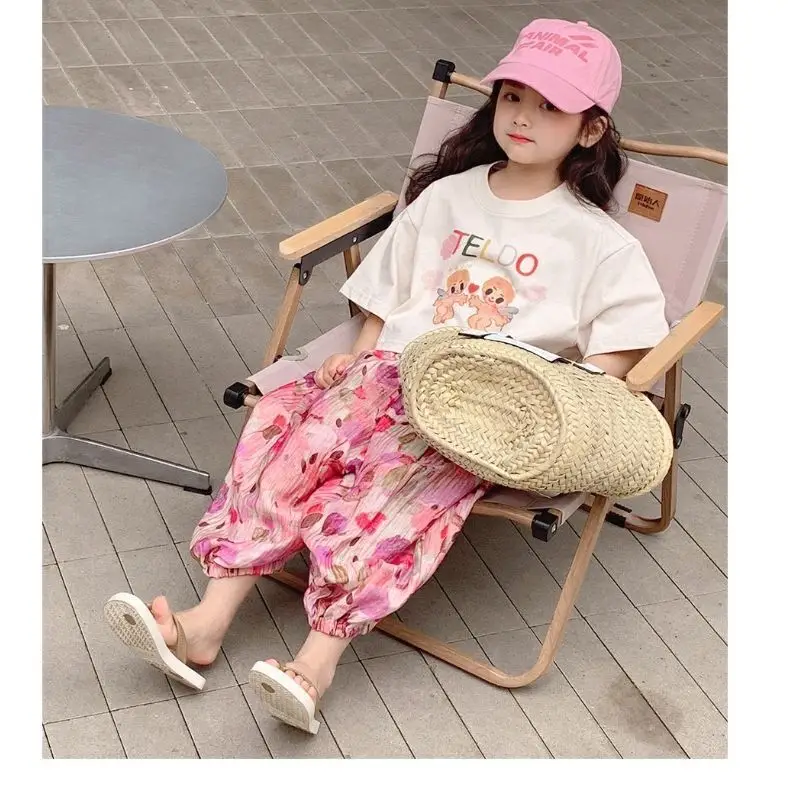 Korean Girl's 2Pc Printed Cotton Suit Summer 2023 — feature 7