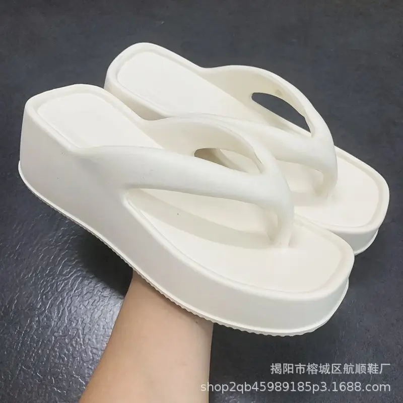 Women's Pink EVA Bow Flip Flops Platform Sandals