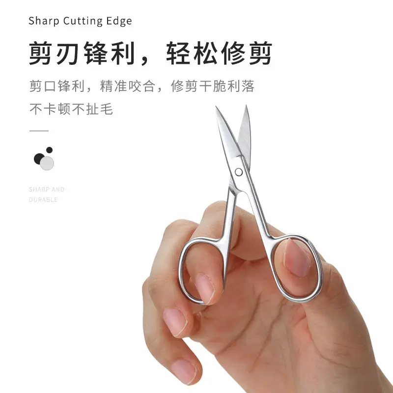 Stainless Steel Eyebrow Scissors for Precision Trimming - Image 5
