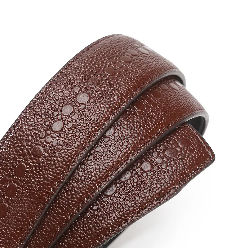 Men's Black Croc Leather Belt with Gold Buckle - Image 7