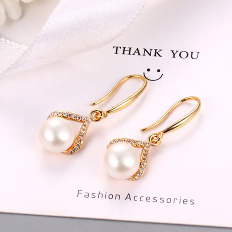 Pearl & Diamond Earrings for Women - Image 4
