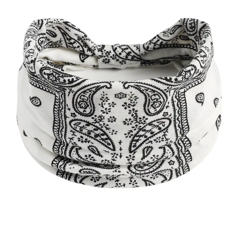 European American Cashew Printed Headband with Elastic Waist — feature 4