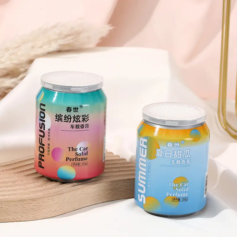 Car Coke Can Fragrance Car Home Can Fragrance Car Air Freshener Ornament Cup Holder Solid Fragrance Balm