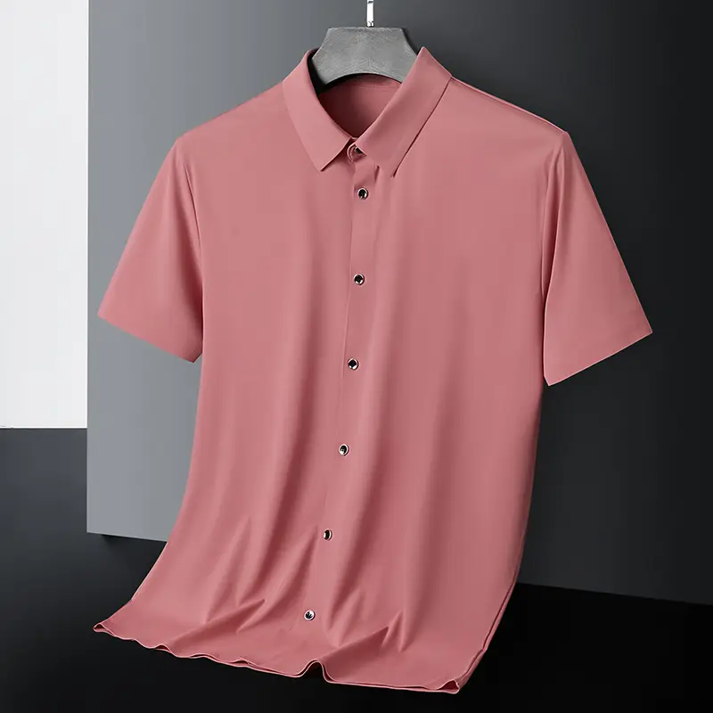 Men's Green Short Sleeve Button Shirt - Image 8