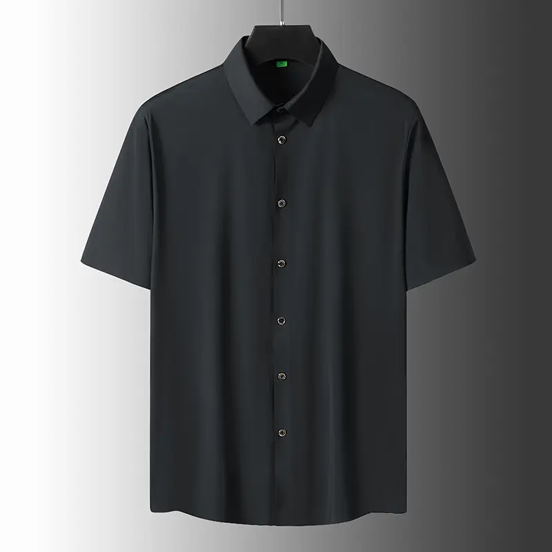 Men's Green Short Sleeve Button Shirt - Image 2