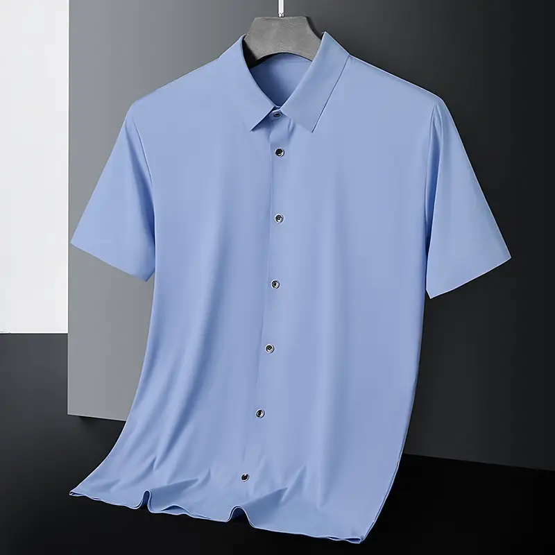 Men's Green Short Sleeve Button Shirt - Image 5