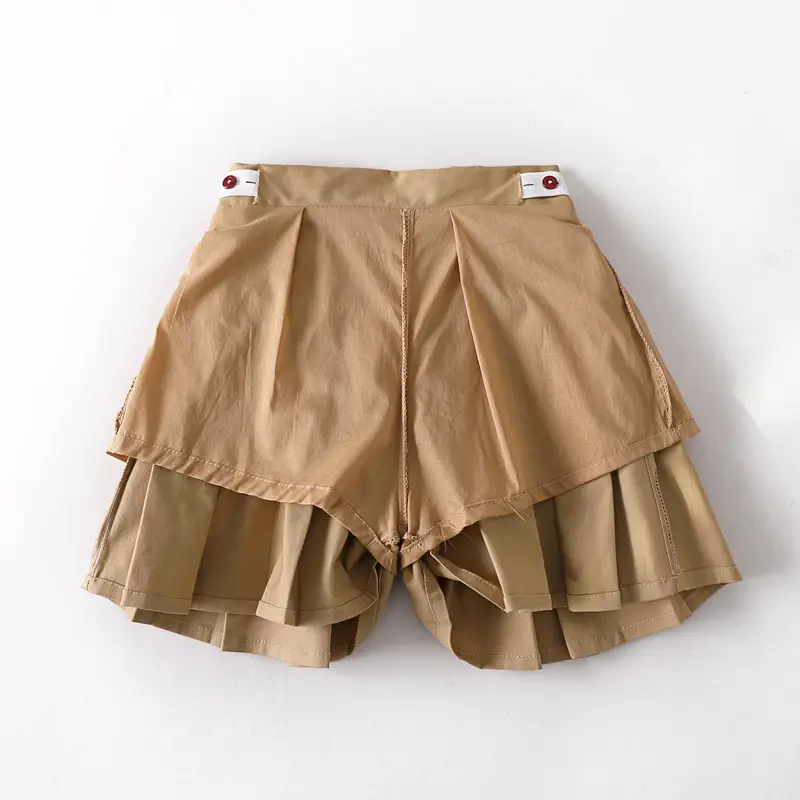Children's Pleated Skirts Black & Beige Medium Large - Image 5