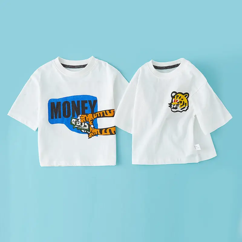 Boys Cotton Denver Graphic T-Shirt White Summer - Image 7