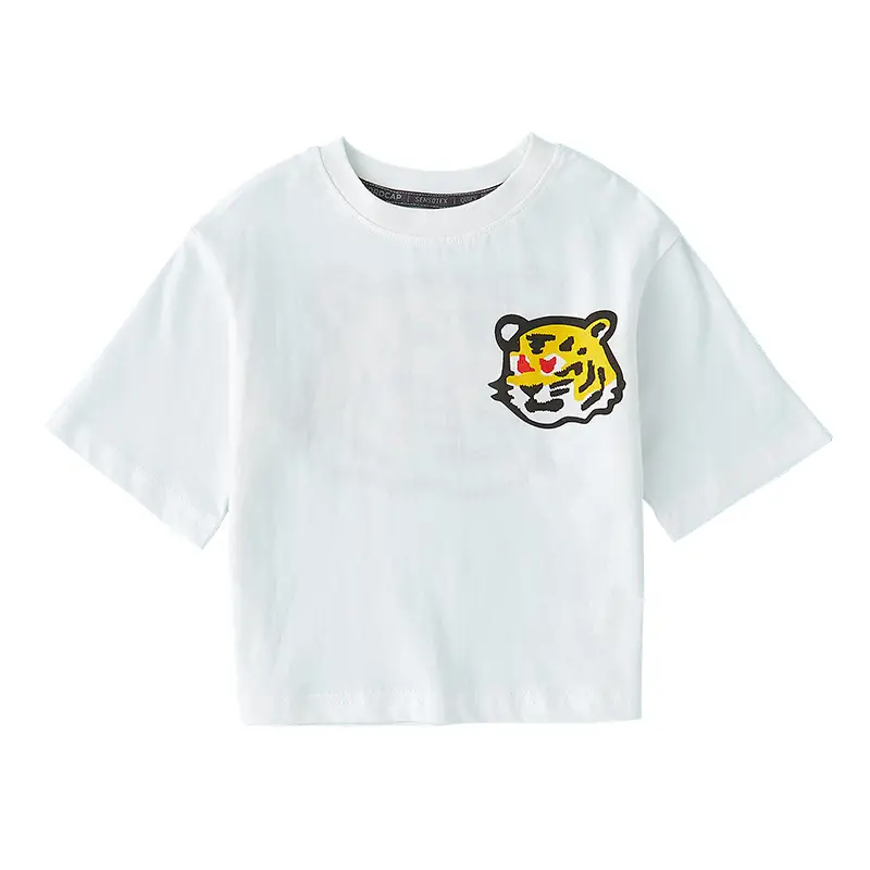 Boys Cotton Denver Graphic T-Shirt White Summer - Image 10