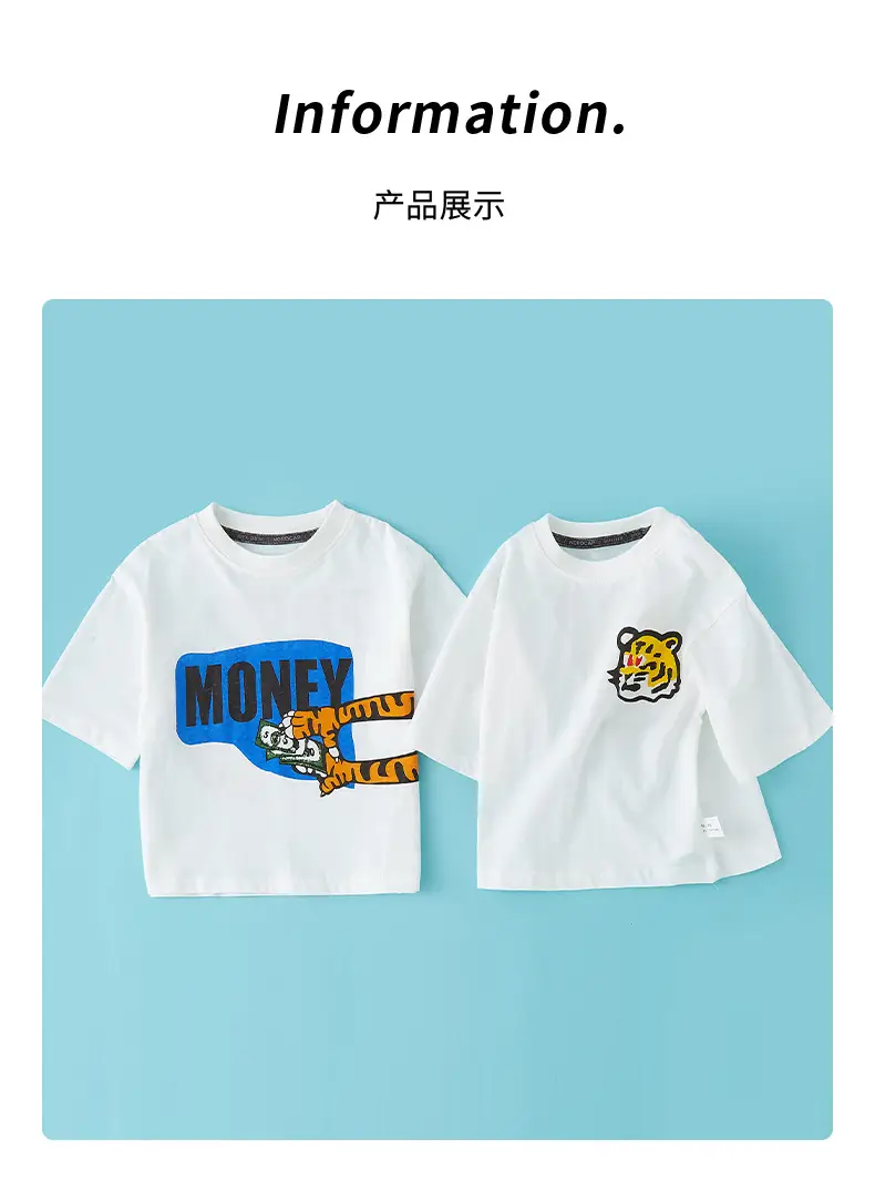 Boys Cotton Denver Graphic T-Shirt White Summer — feature 5