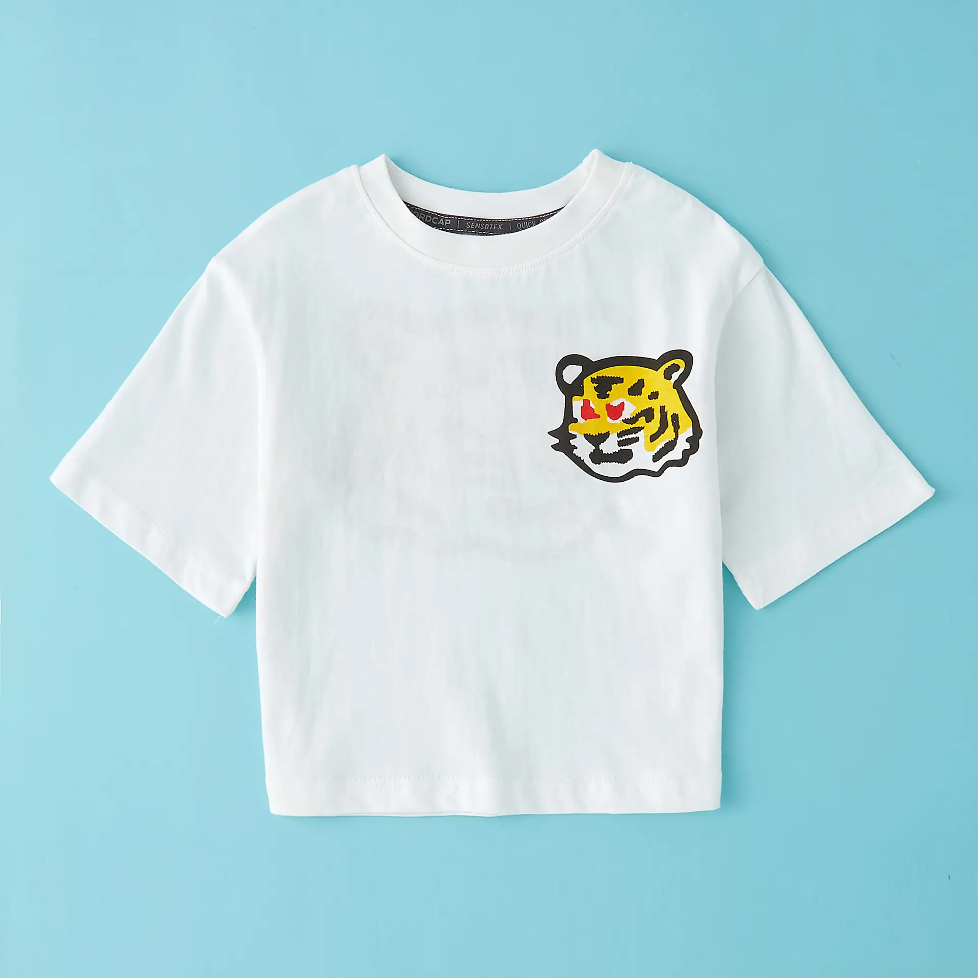 Boys Cotton Denver Graphic T-Shirt White Summer - Image 1