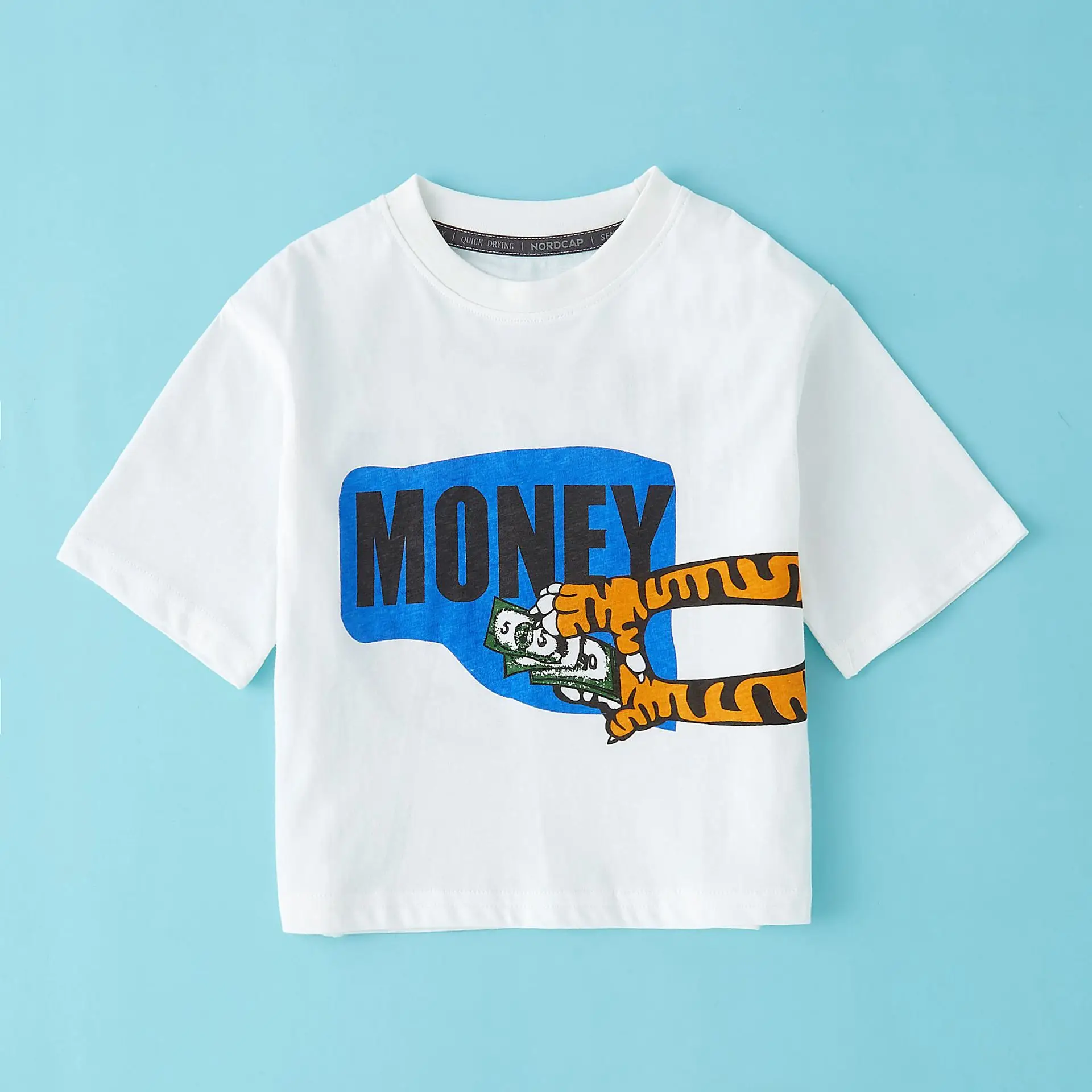 Boys Cotton Denver Graphic T-Shirt White Summer - Image 4