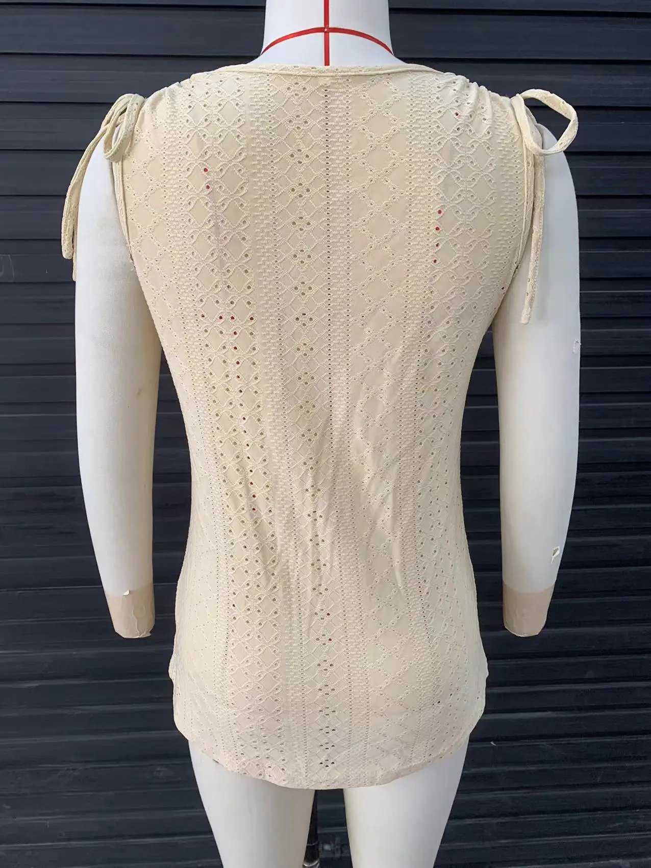 Ladies Sleeveless Button Sling Top Pink Denim Shorts — feature 3