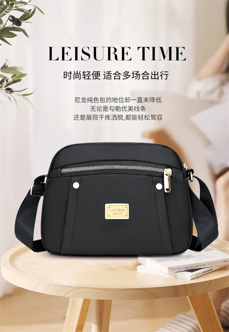 Blue Nylon Shoulder Bag for Women, Light & Fashionable — feature 8