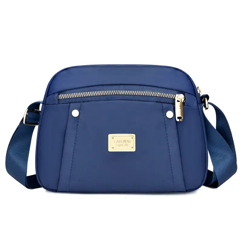 Blue Nylon Shoulder Bag for Women, Light & Fashionable - Image 3