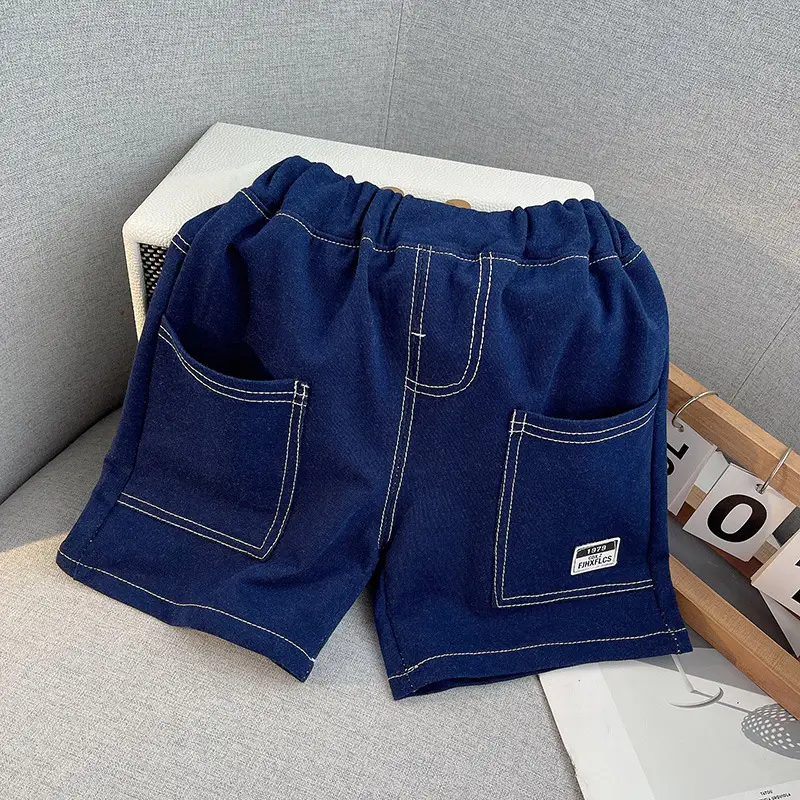 Summer Boys Polo Shirt Shorts Set Blue Grey 2026 - Image 4
