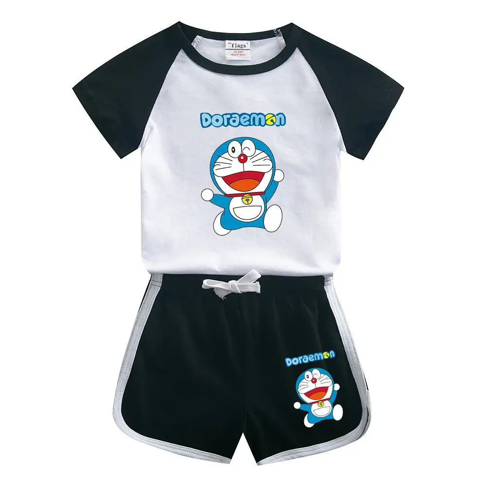 Doraemon Boys Girls Cotton Shorts Set Blue White 2023 - Image 9