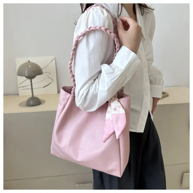 Black Silk Scarf Tote Bag 2023 Summer New Western Style — feature 11