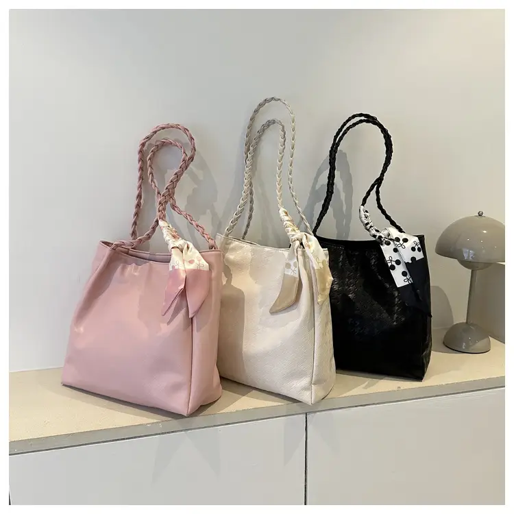 Black Silk Scarf Tote Bag 2023 Summer New Western Style — feature 20