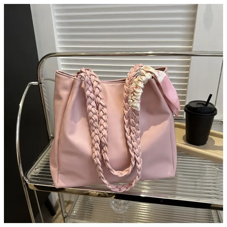 Black Silk Scarf Tote Bag 2023 Summer New Western Style — feature 21