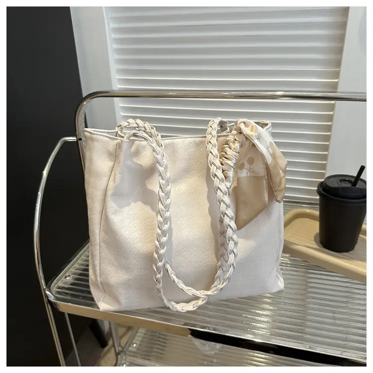 Black Silk Scarf Tote Bag 2023 Summer New Western Style — feature 23