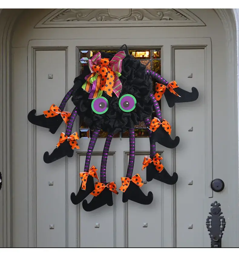 AliExpress Halloween Spider Door Decoration Multi Legged Wreath — feature 6